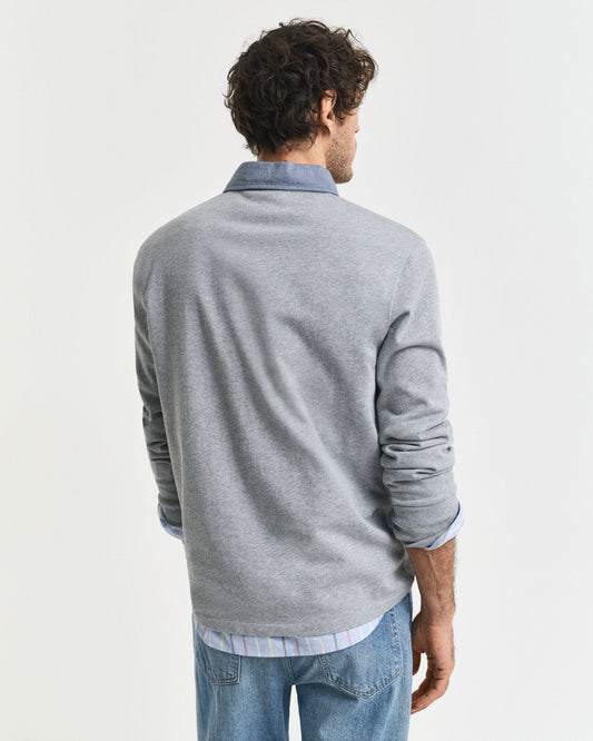 Rugger épais à col chambray