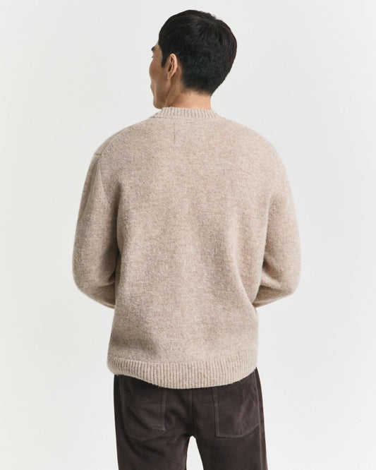 Pull ras du cou en laine écossaise