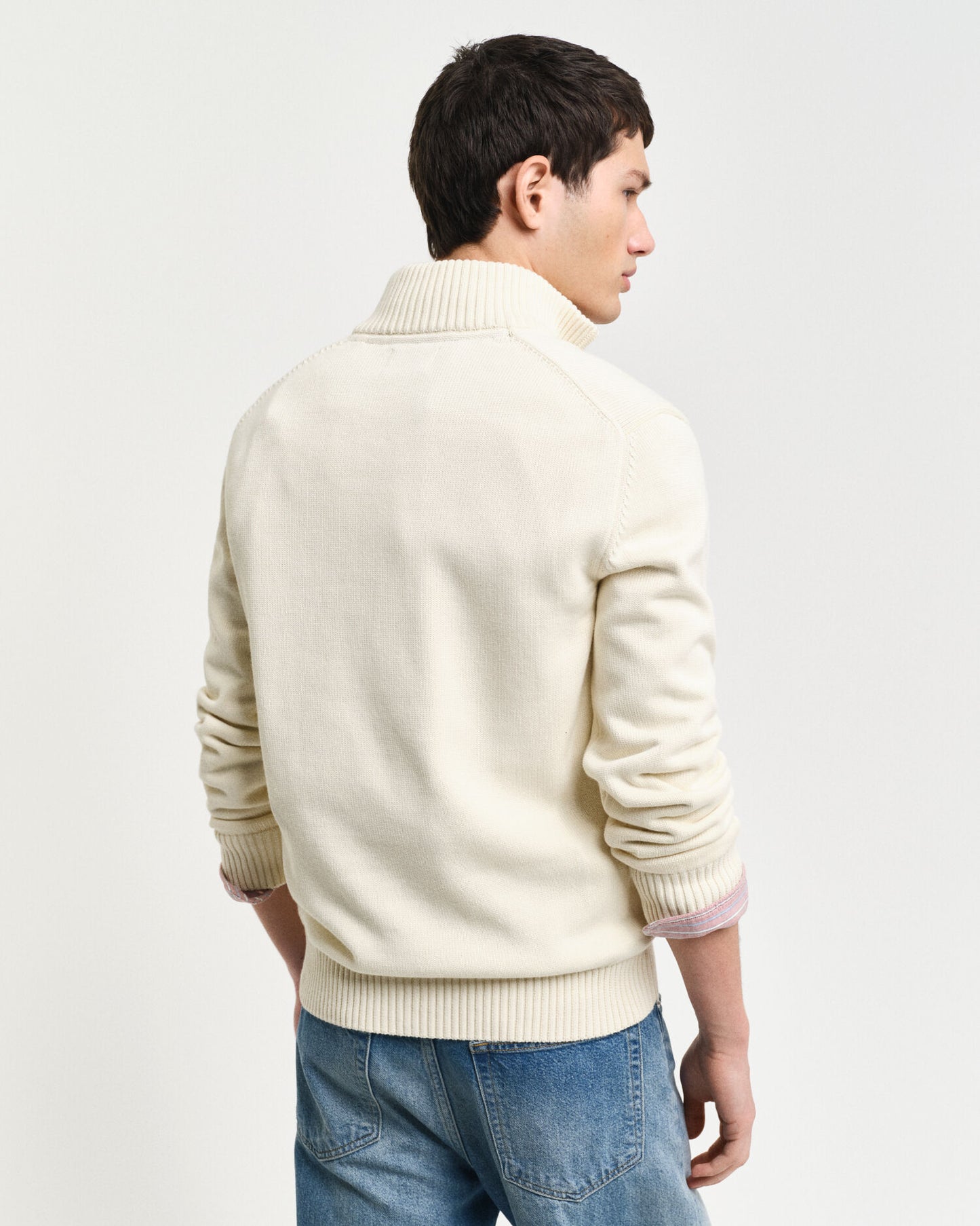 Pull en coton décontracté avec demi-zip