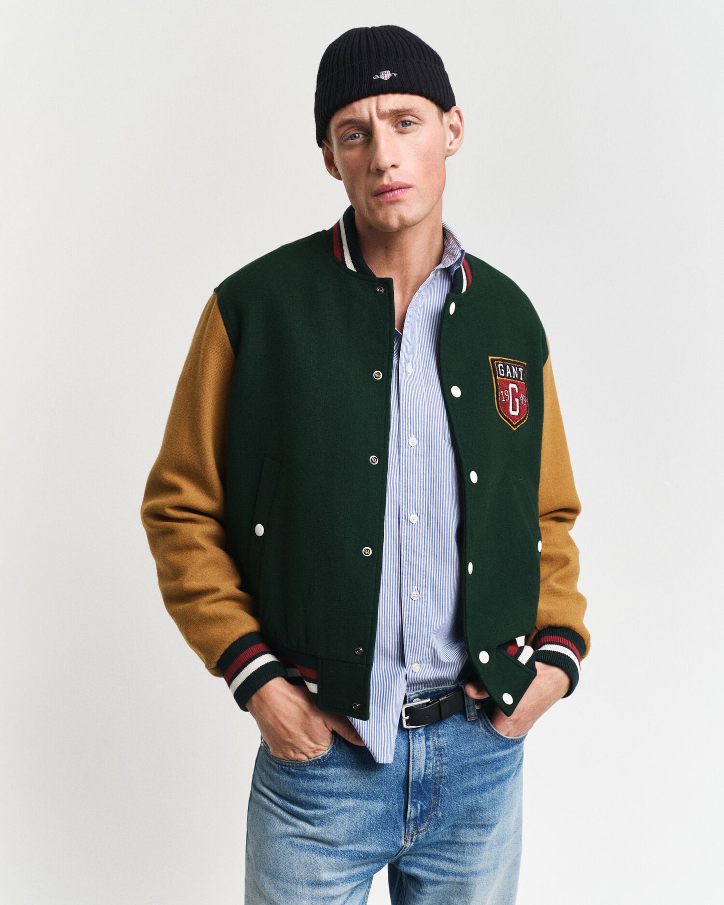 Veste Teddy en mélange de laine