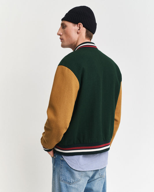 College-Jacke aus Wollmix
