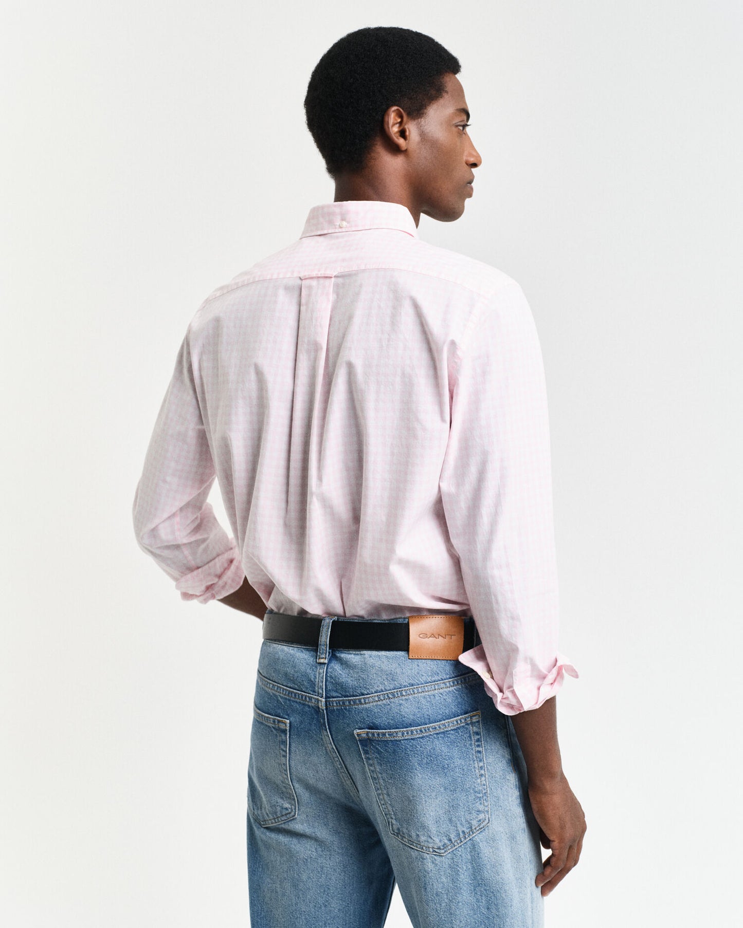 Chemise popeline coupe droite à carreaux vichy classiques
