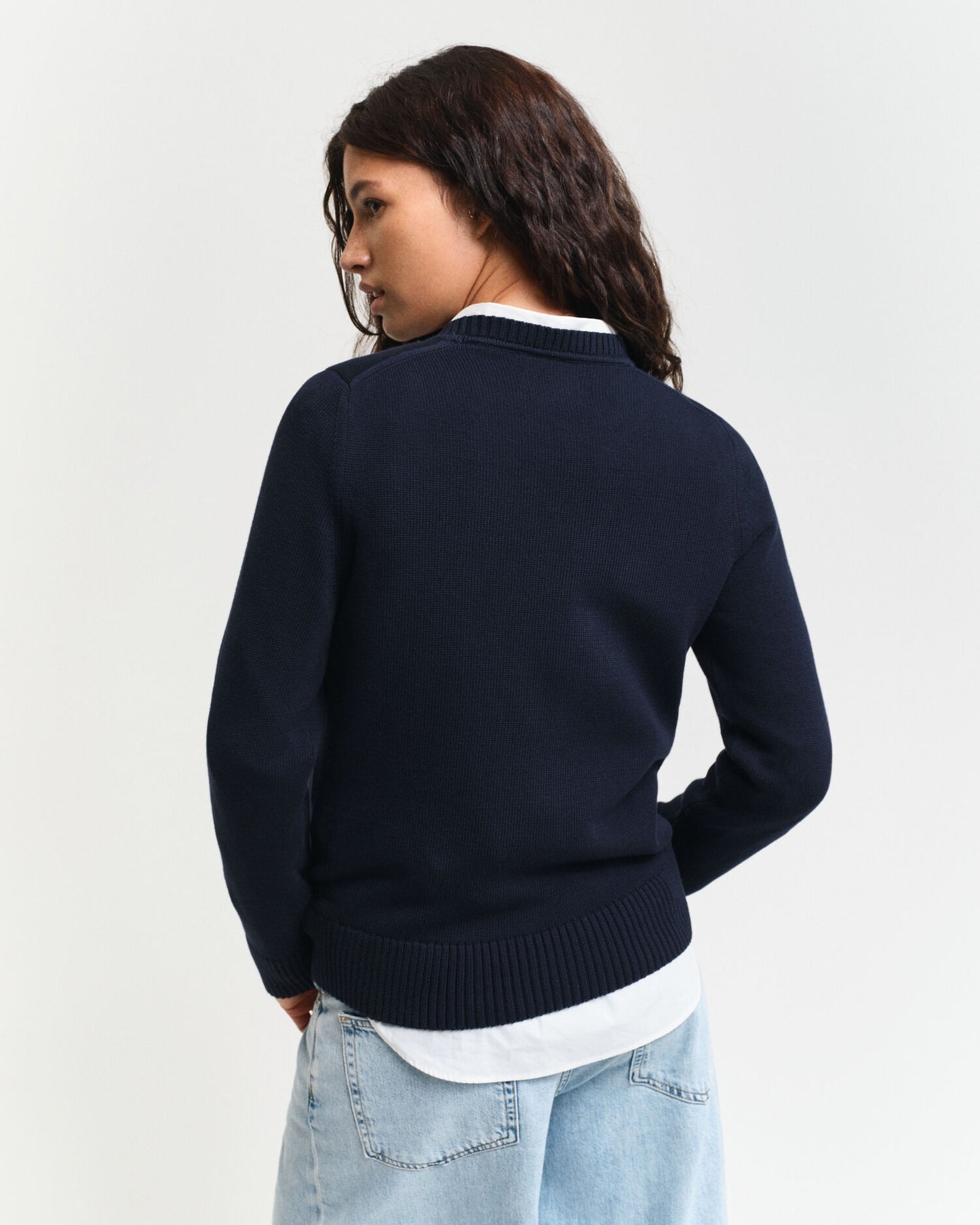 Pull Col Rond Classique en Coton