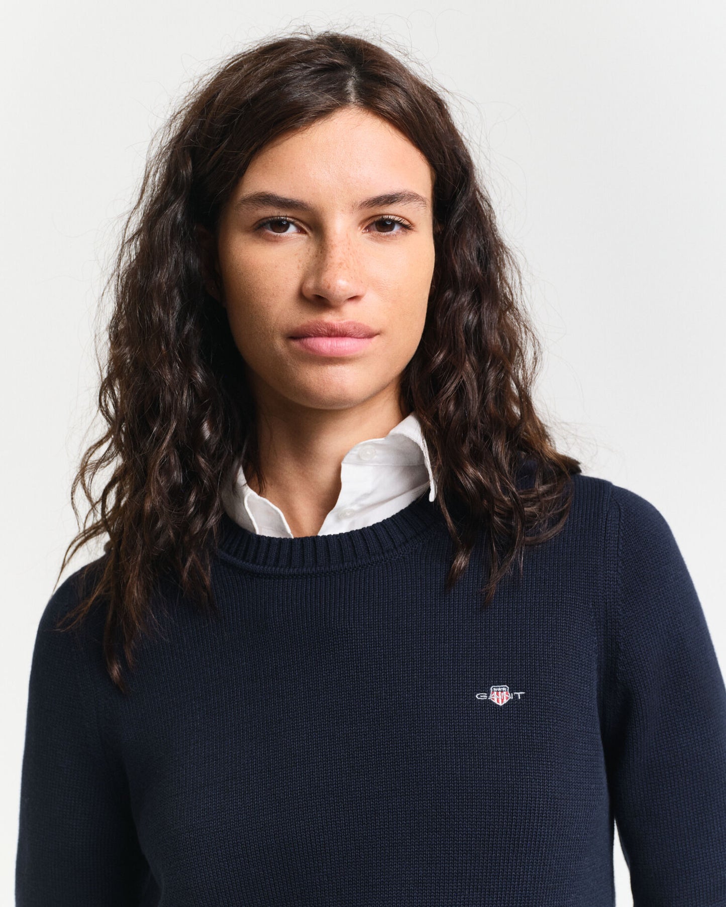 Pull Col Rond Classique en Coton