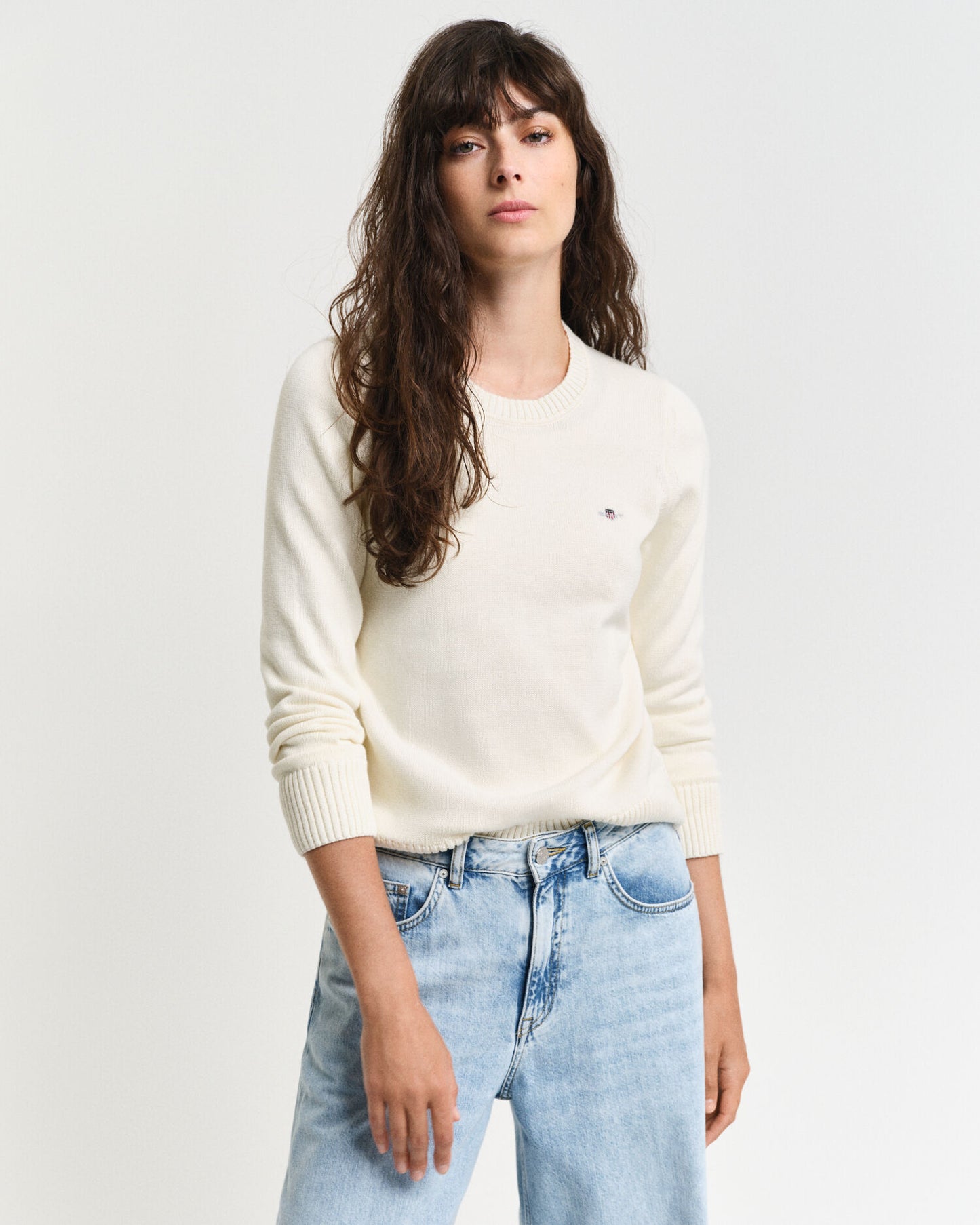 Pull ras du cou classique en coton