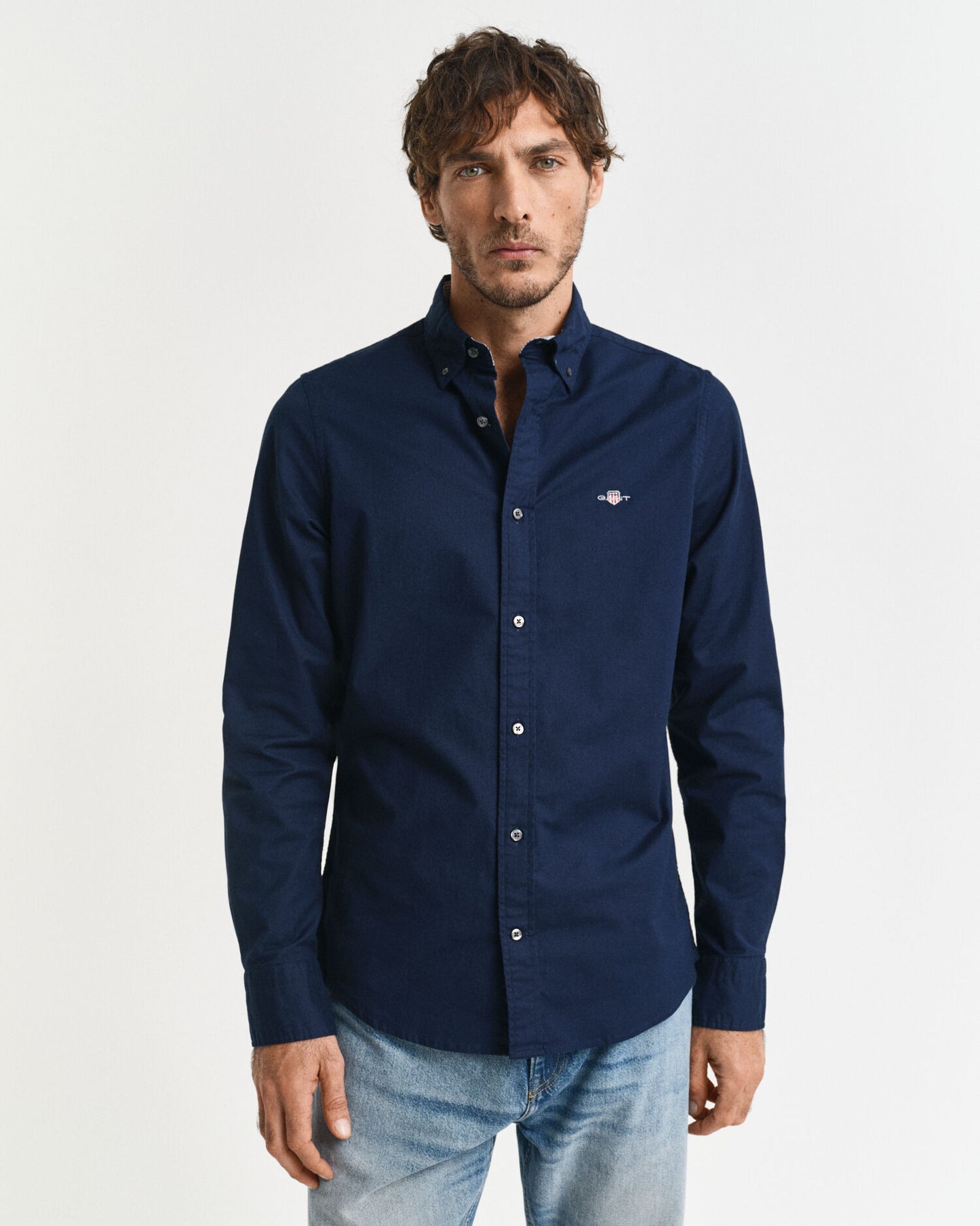 Chemise Oxford ajustée extensible