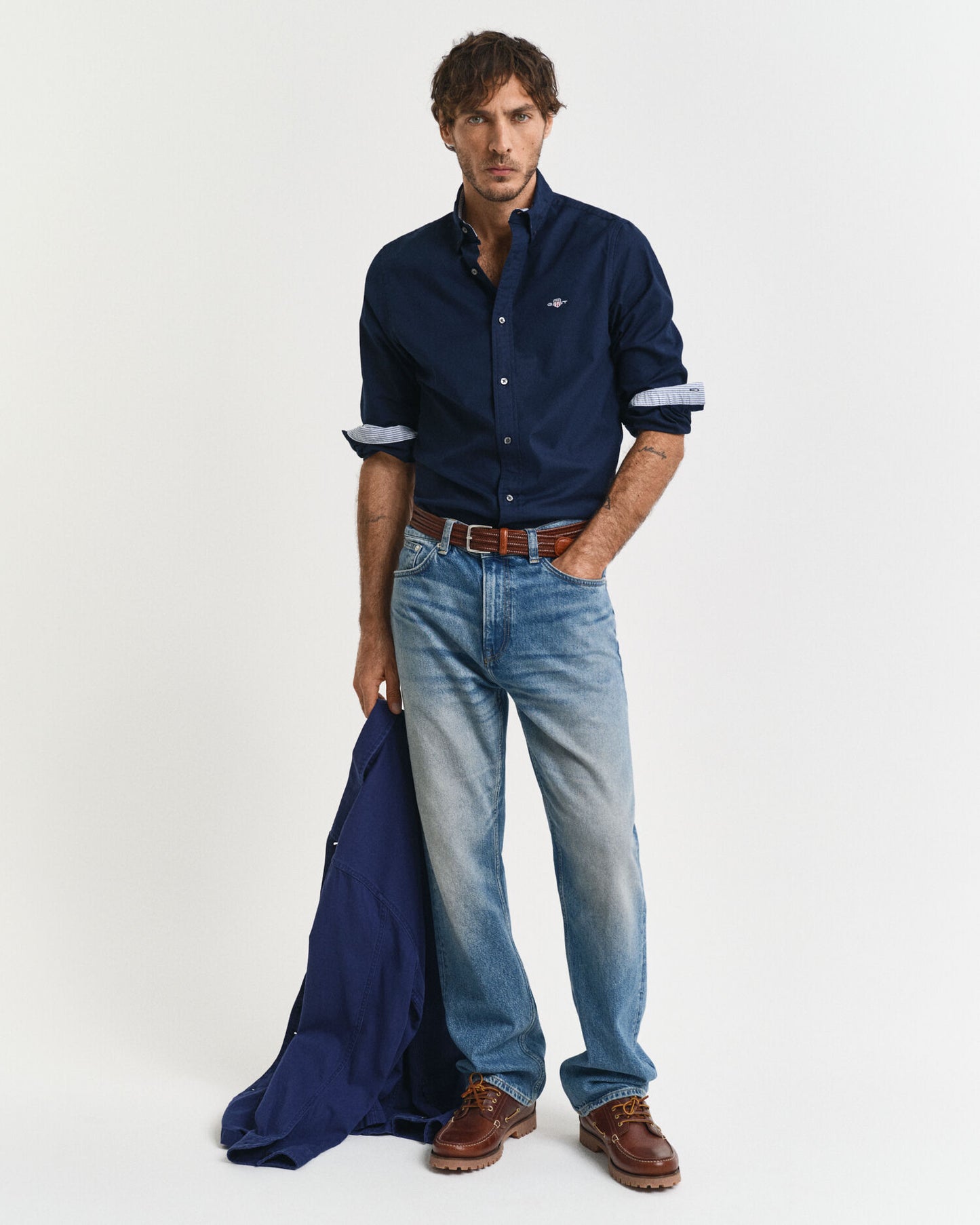 Chemise Oxford ajustée extensible