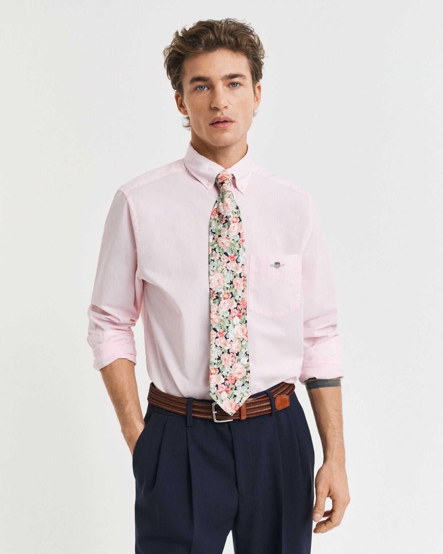 Chemise popeline coupe droite classique