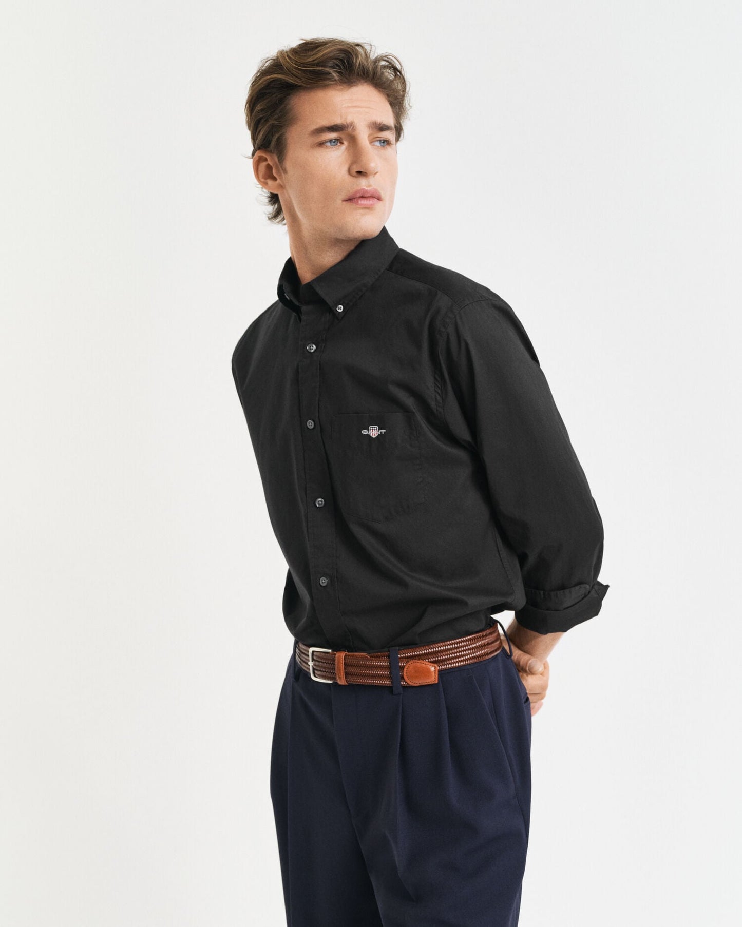 Chemise popeline coupe droite classique