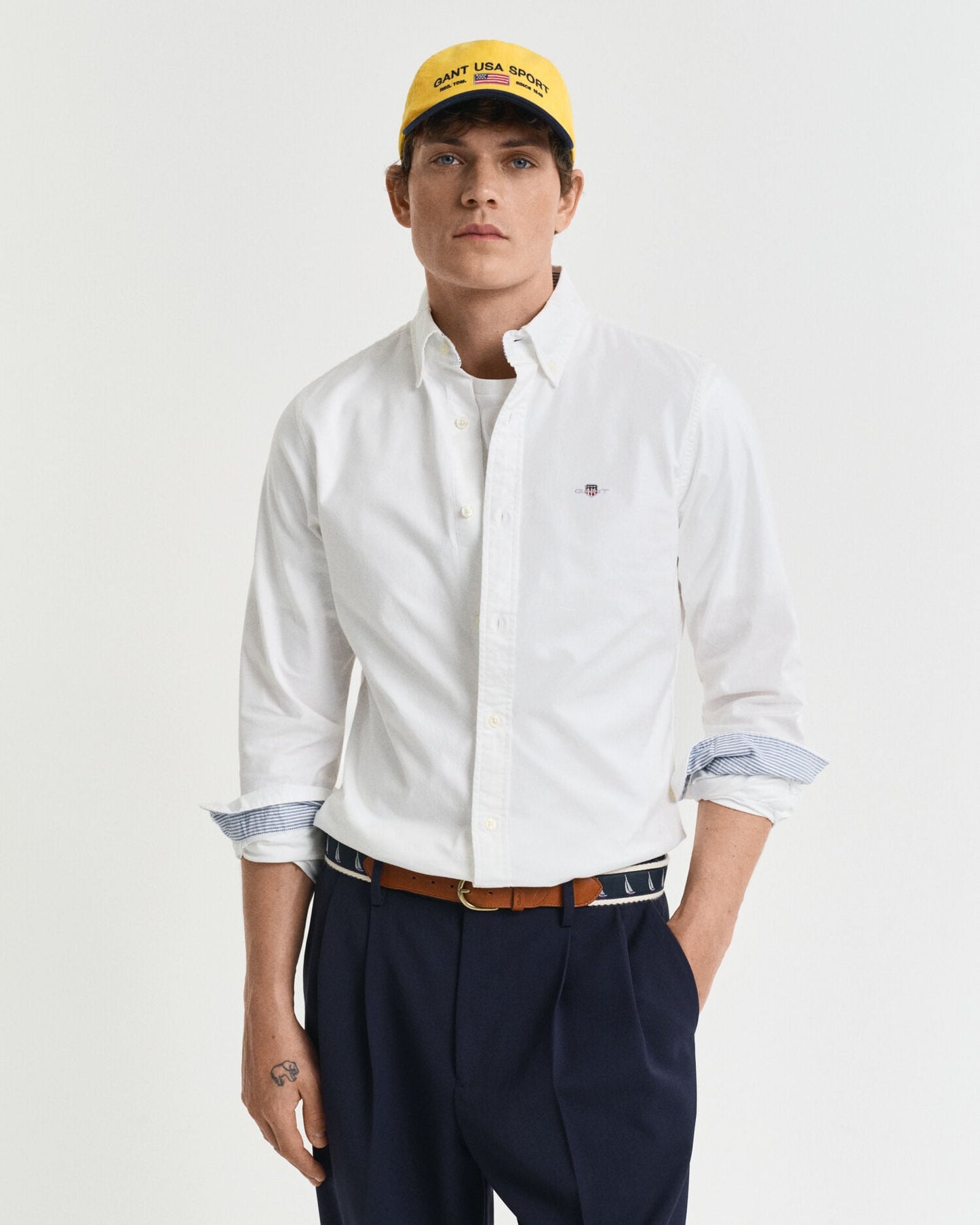 Chemise Oxford ajustée extensible
