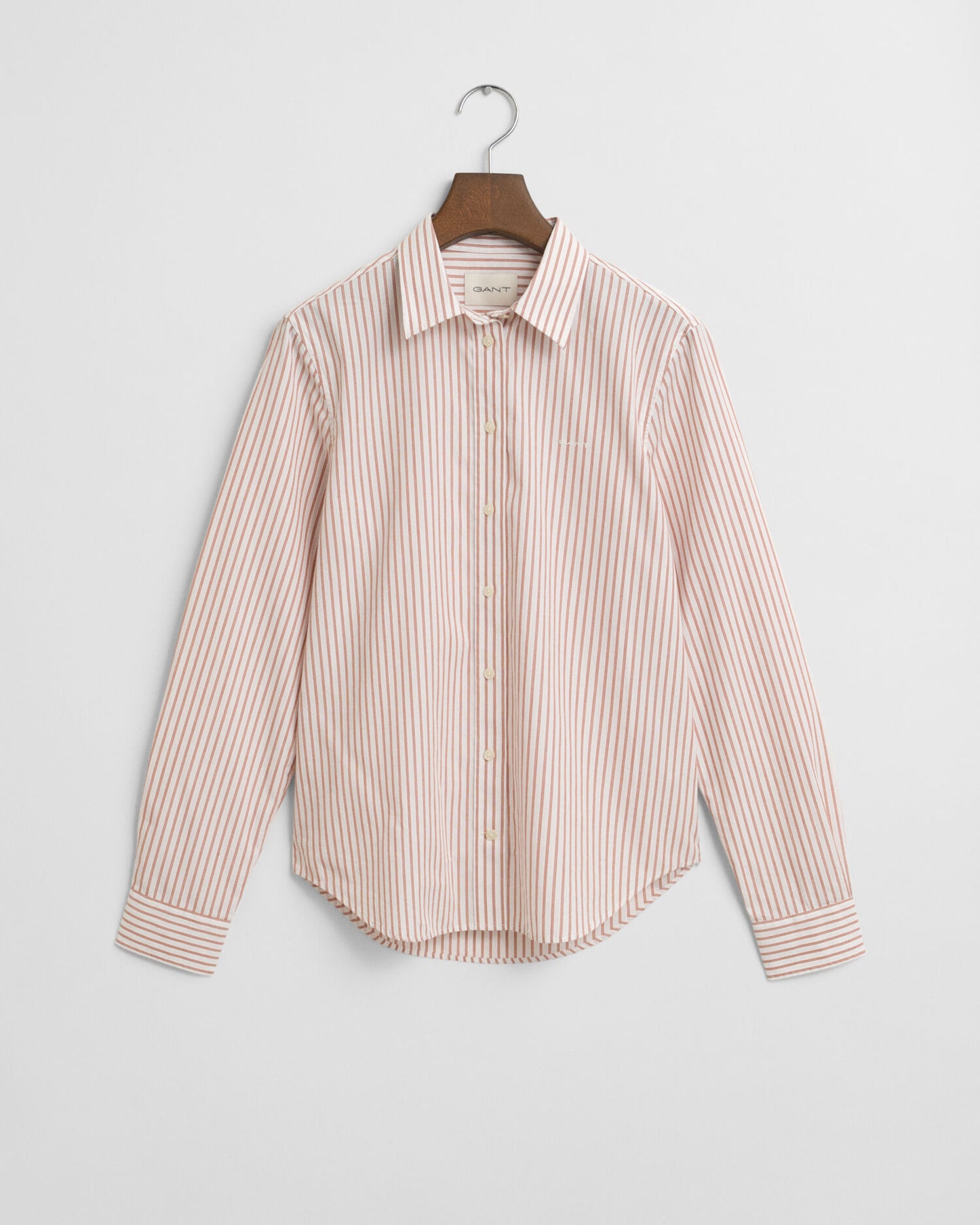 Chemise classique à rayures en popeline coupe droite
