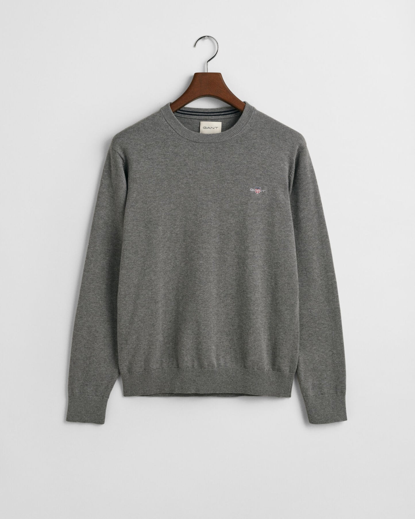 Klassischer Pullover mit Rundhalsausschnitt aus Baumwolle