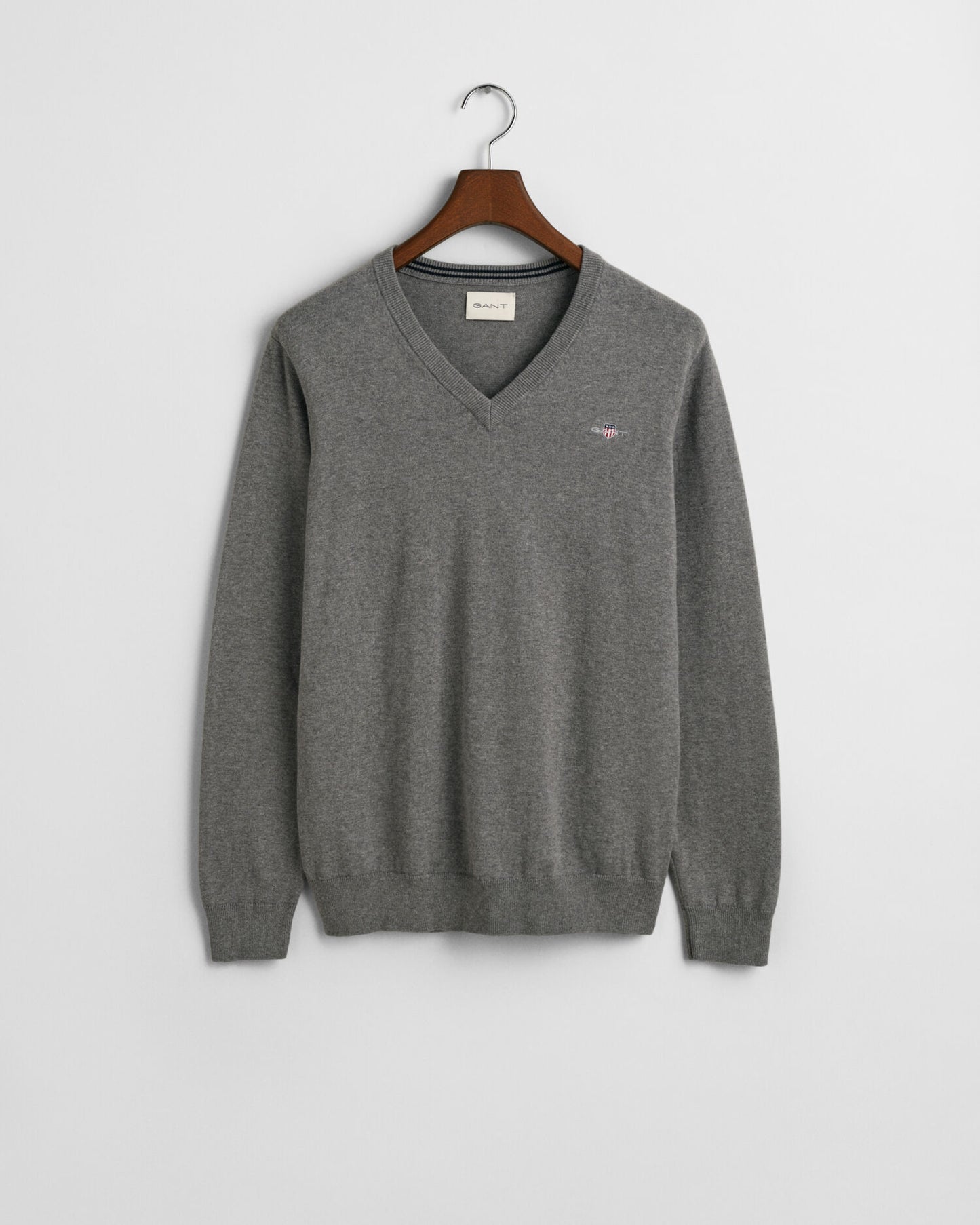 Klassischer Baumwoll-V-Pullover