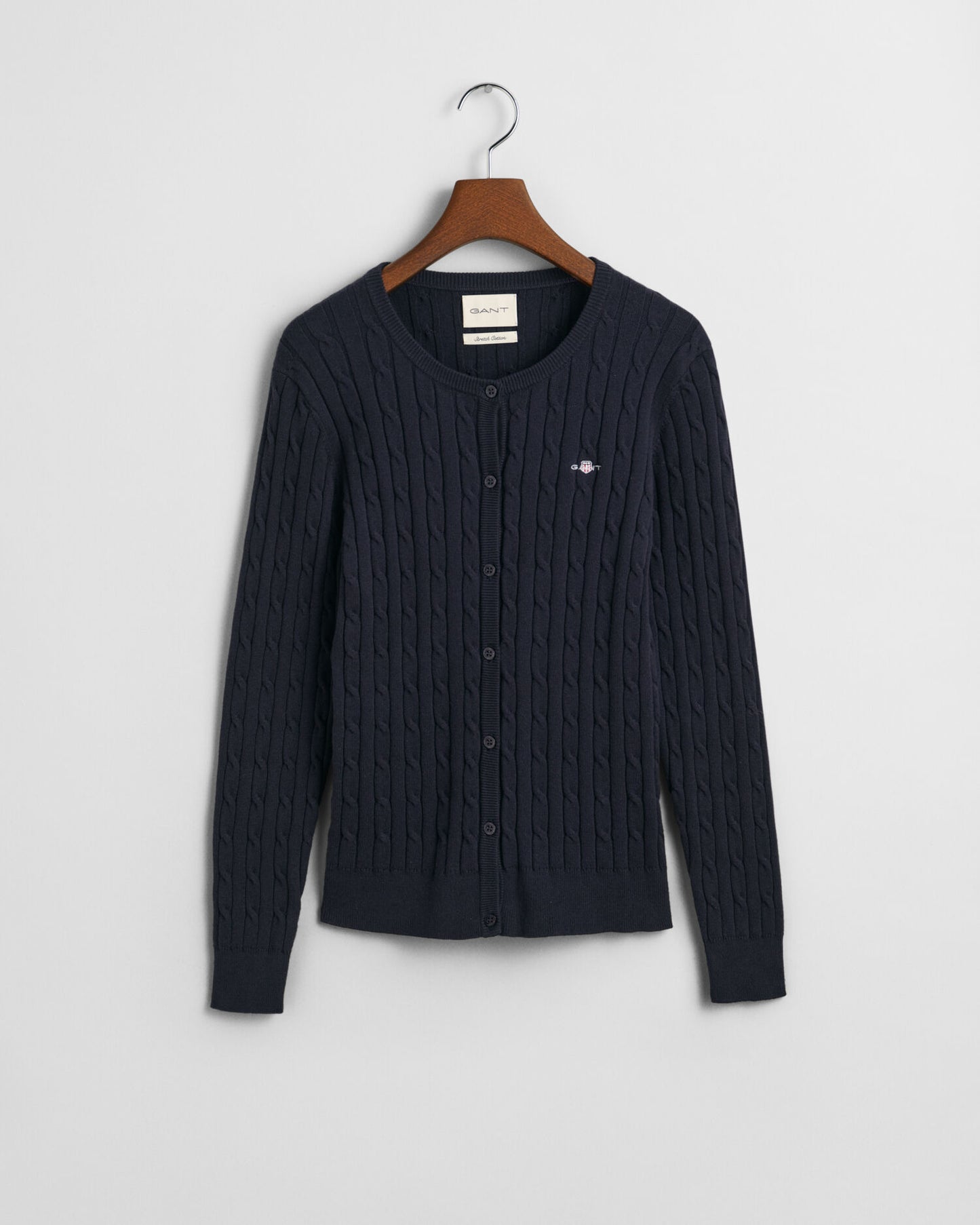 Cardigan en maille torsadée de coton stretch