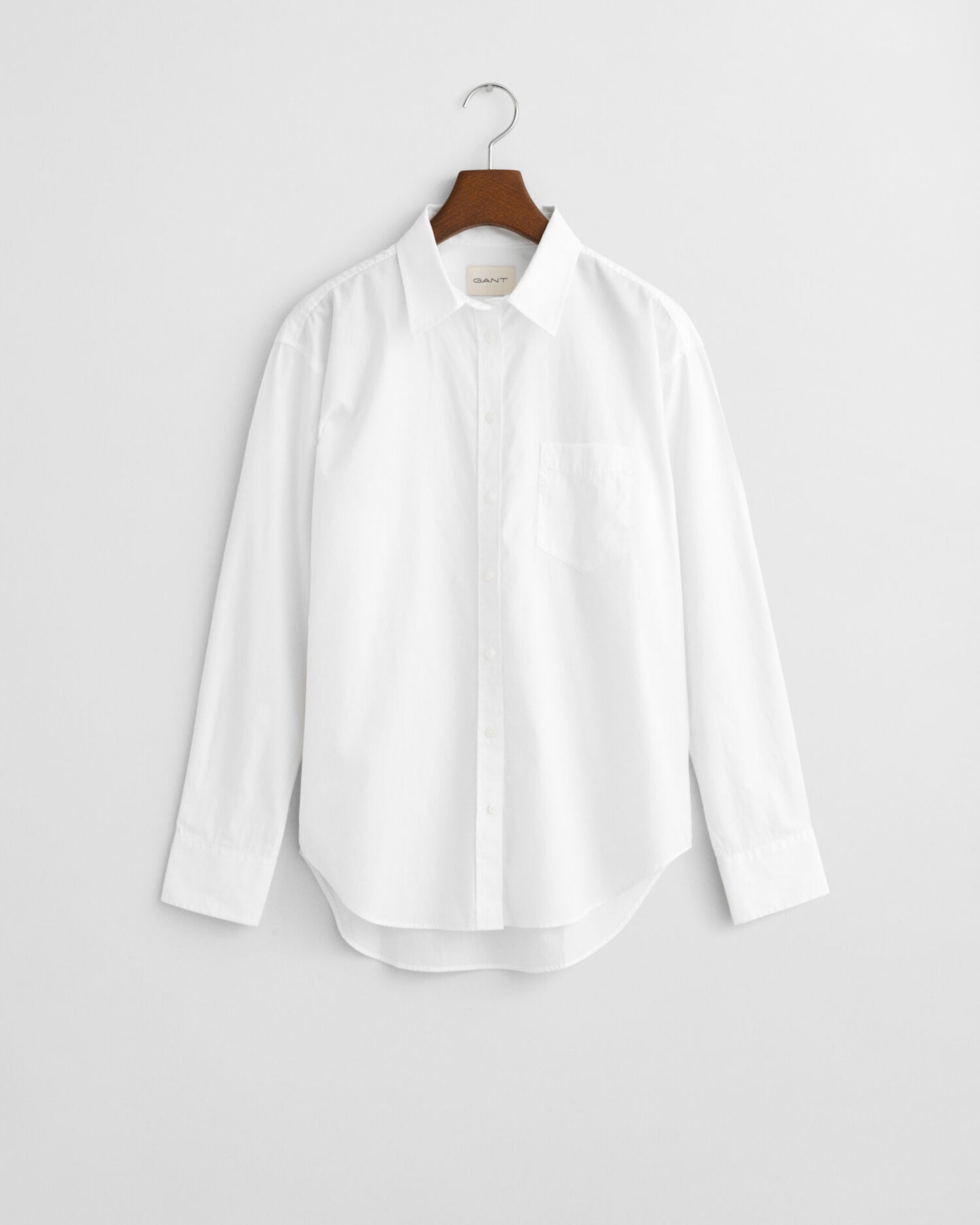 Chemise classique en popeline à coupe décontractée