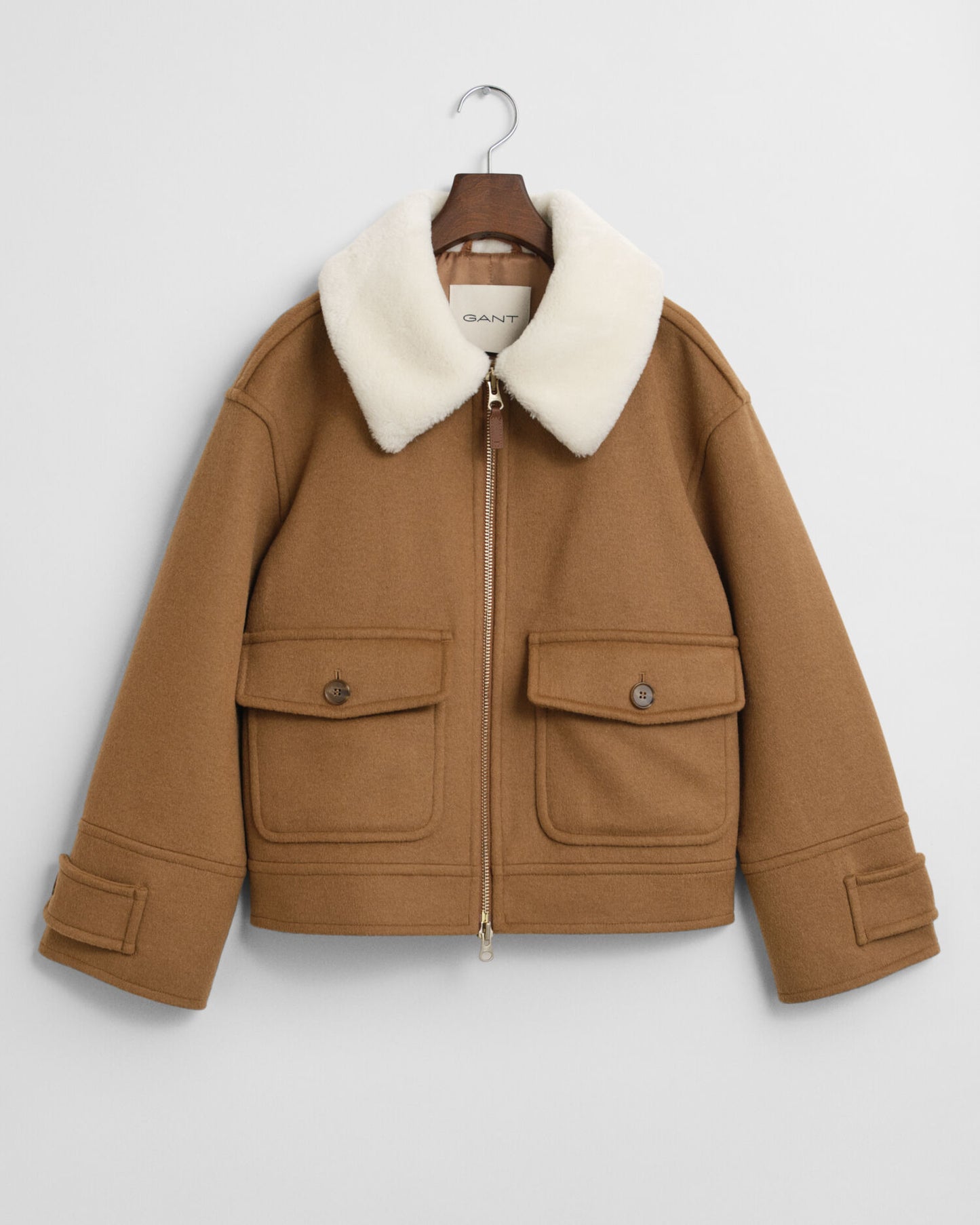 Blouson d'aviateur en mélange de laine