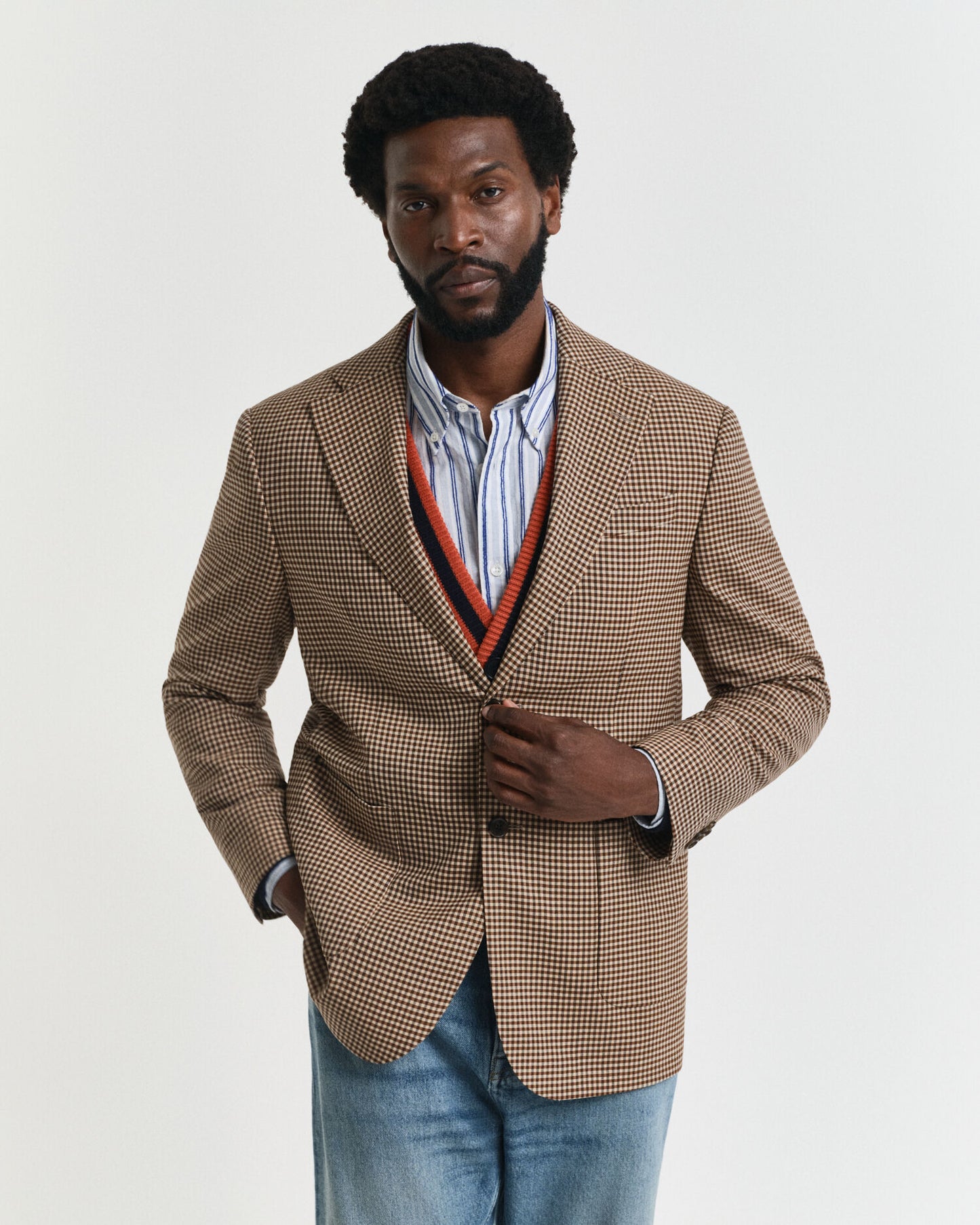 Relaxed Fit Blazer mit Vichy-Karos