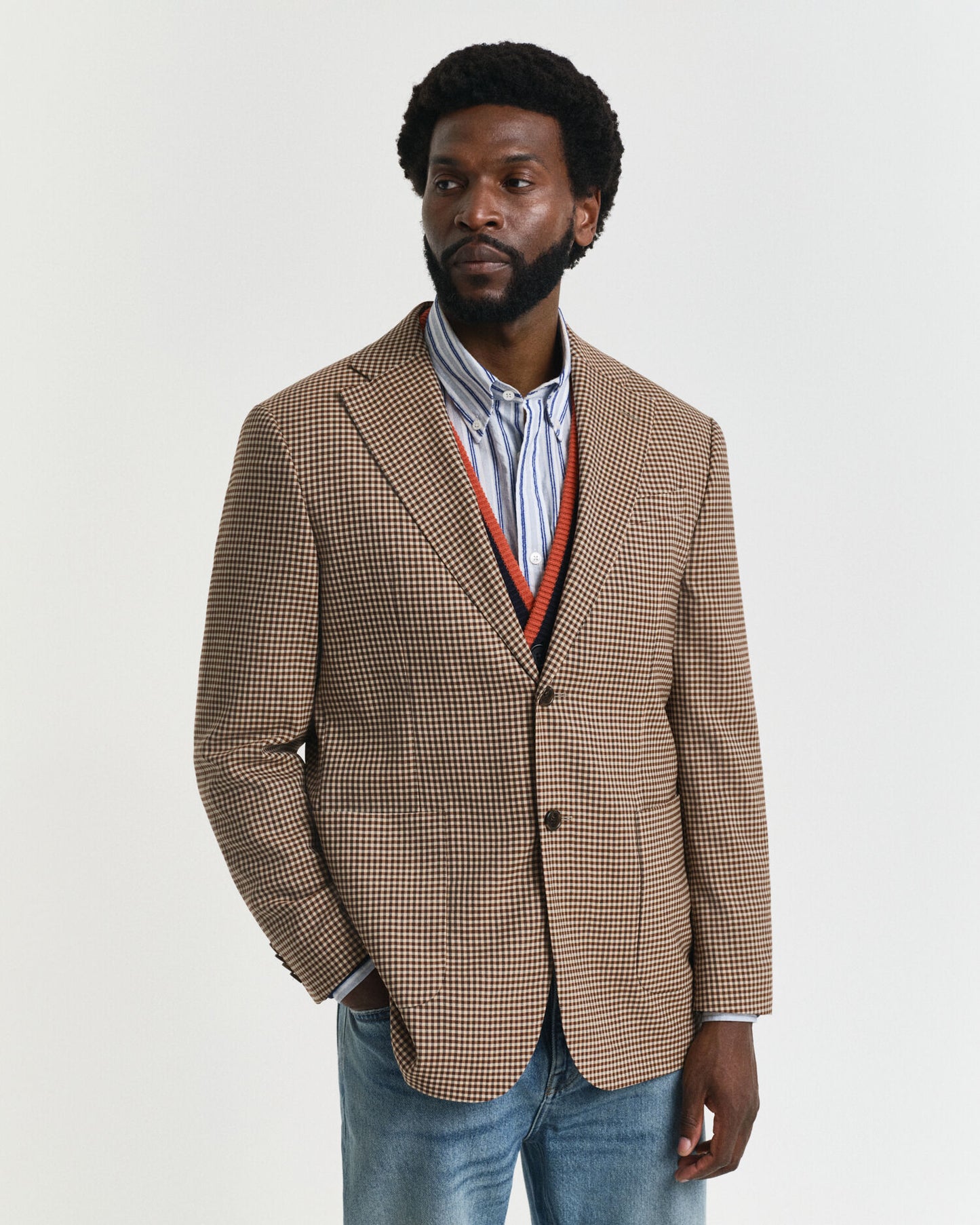 Relaxed Fit Blazer mit Vichy-Karos