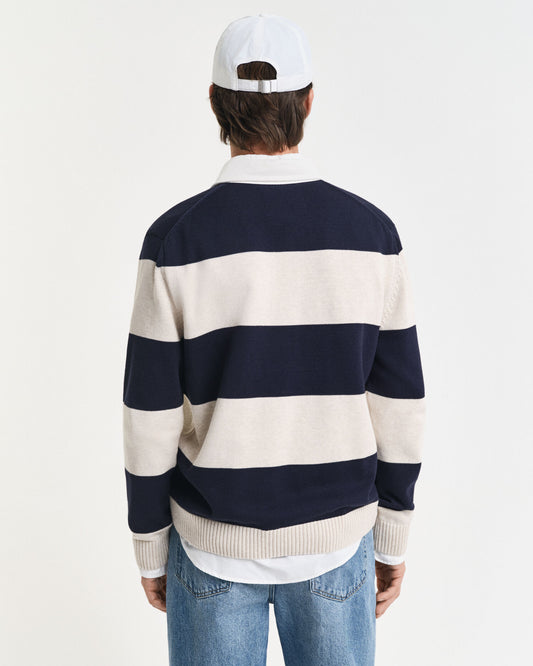 Gestreifter Polo-Pullover