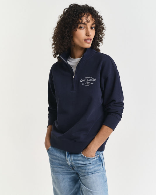 Grafisches Half-Zip Sweatshirt