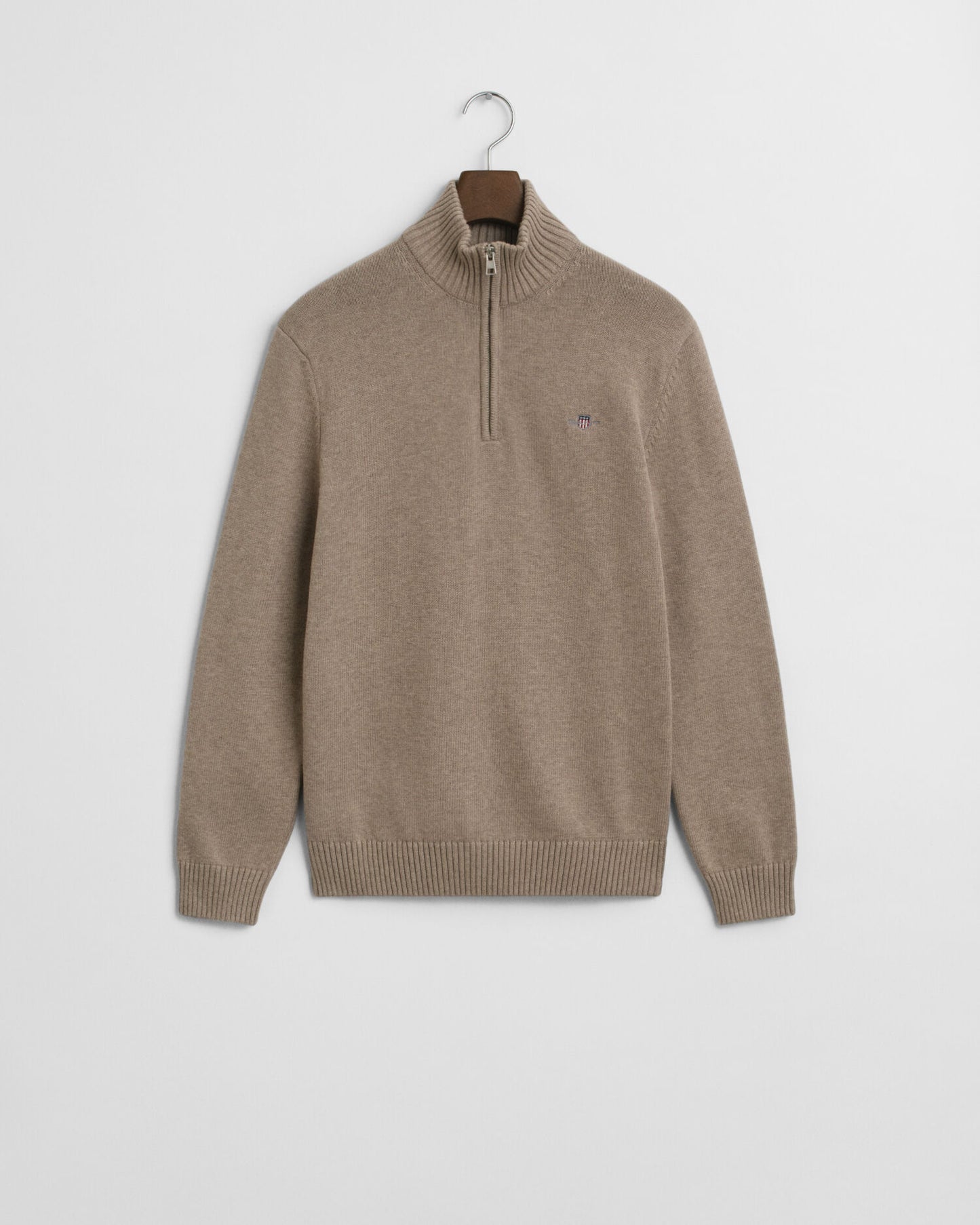 Lässiger Baumwoll-Half-Zip-Pullover