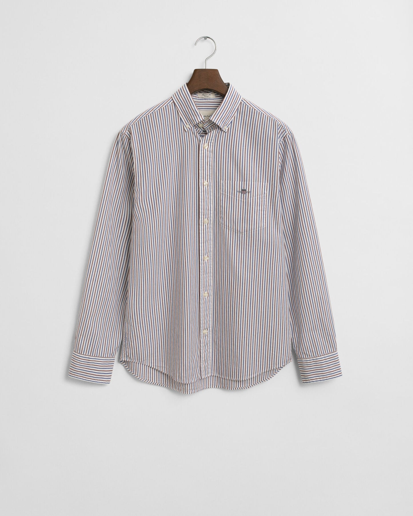 Chemise Popeline Classique Rayée Coupe Droite