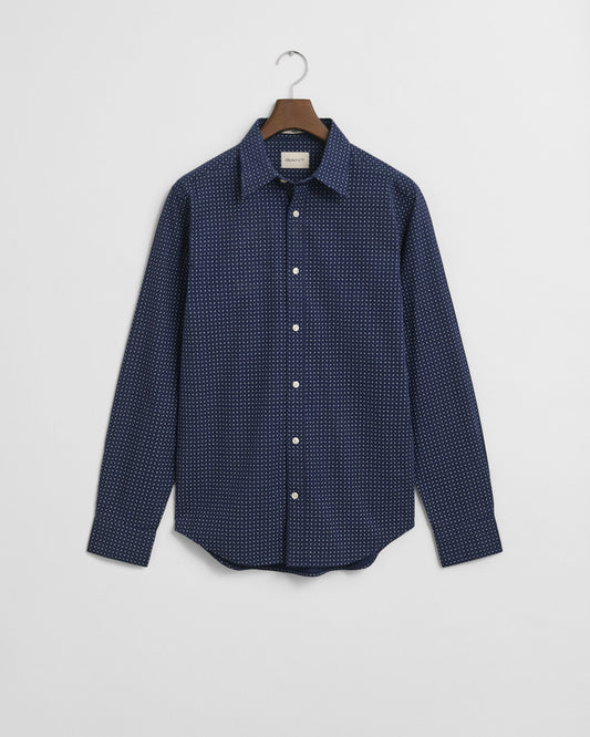 Regular Fit Hemd mit Mikroprint