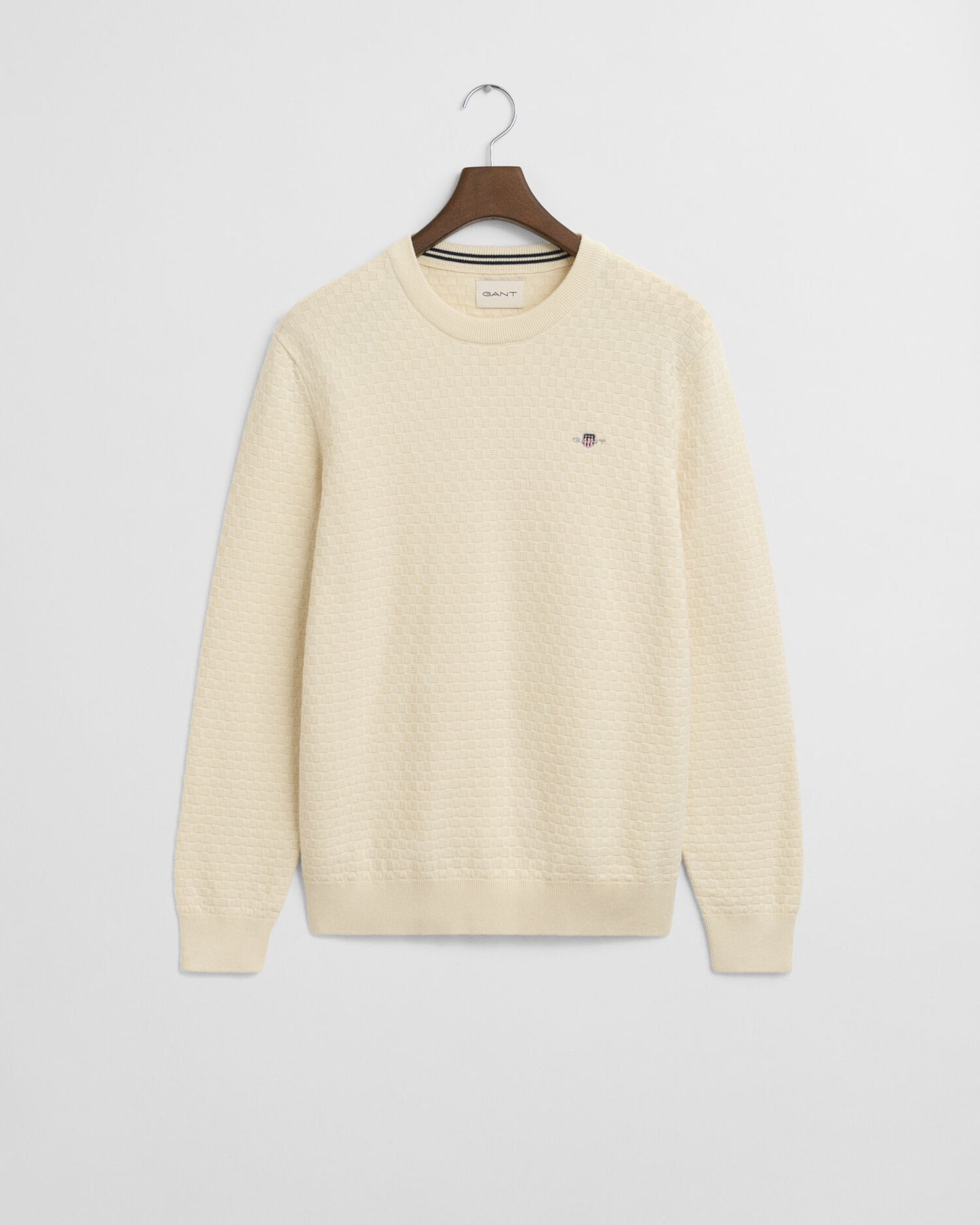 Pull ras du cou micro-texturé