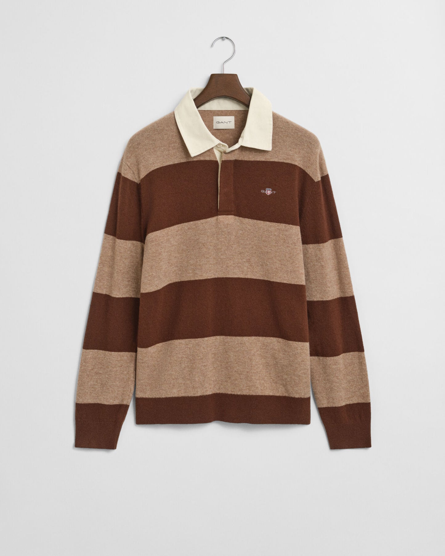 Pull en laine d'agneau extra fine à rayures
