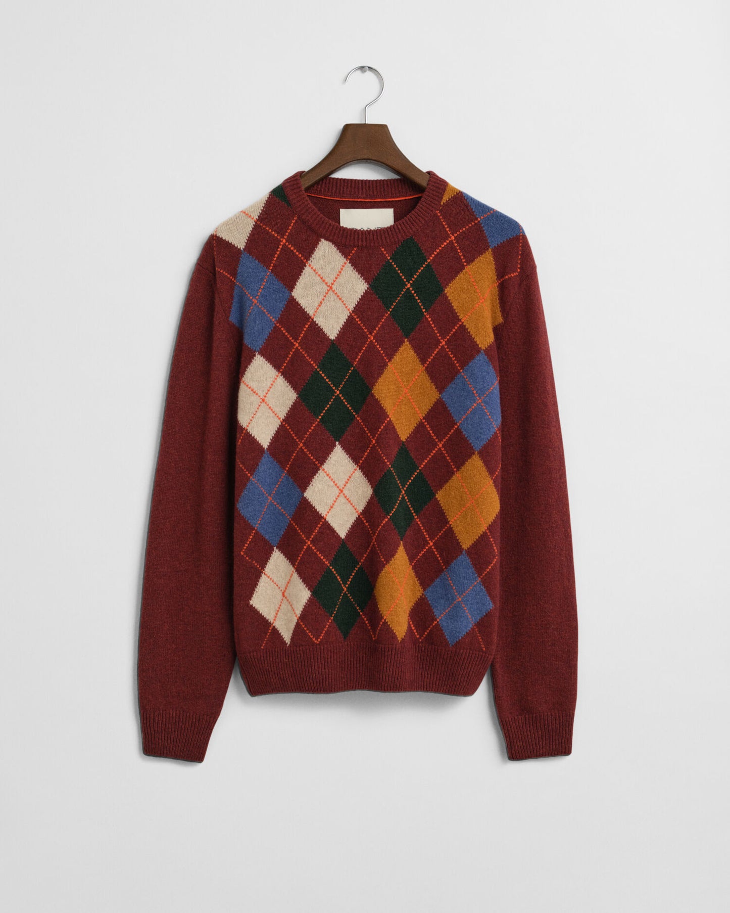 Argyle-Pullover mit Rundhalsausschnitt