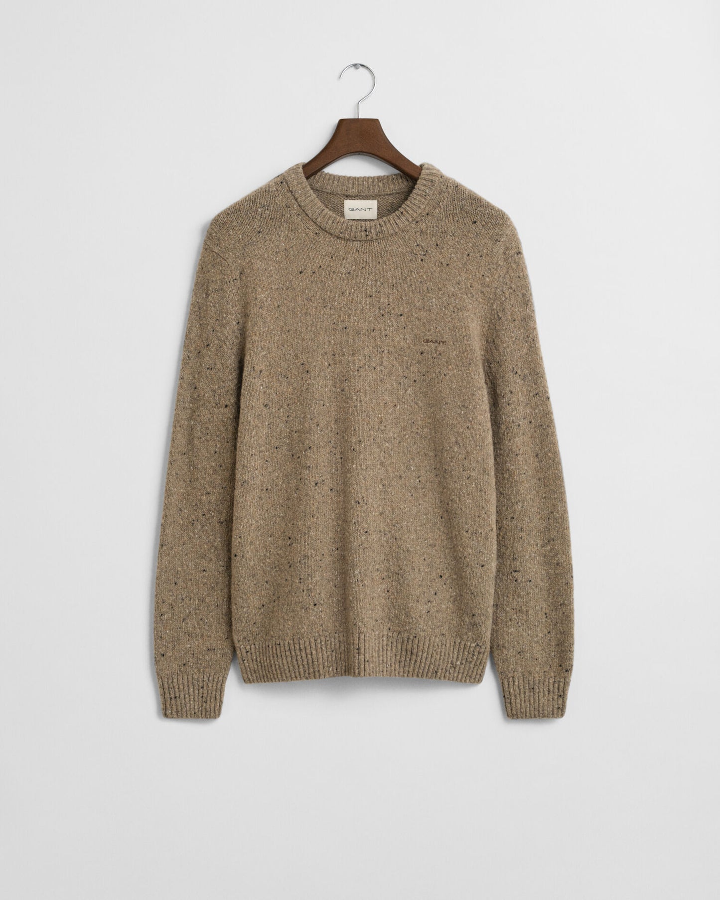 Pull ras-du-cou en mélange de laine neps