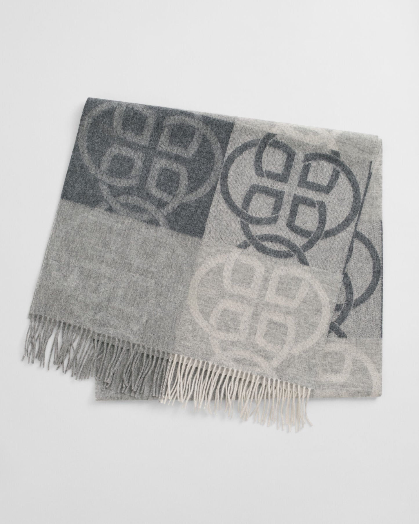 Écharpe en laine monogrammée