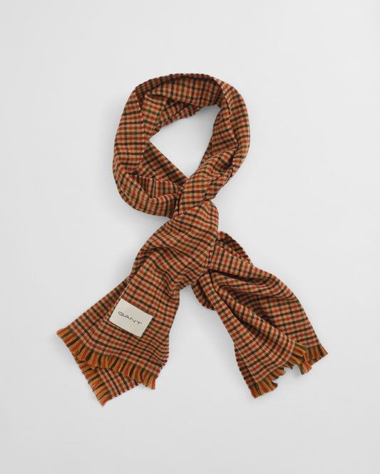 Breiter Schal aus Woll-Gingham