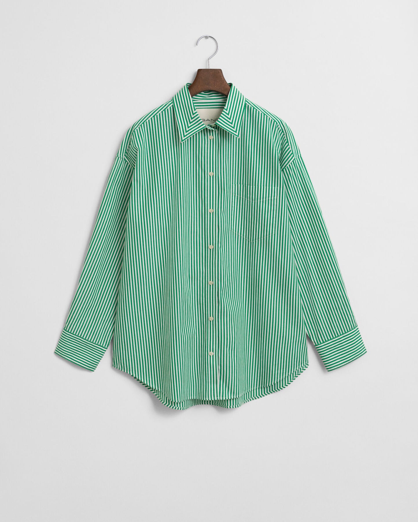 Chemise oversize classique en popeline rayée