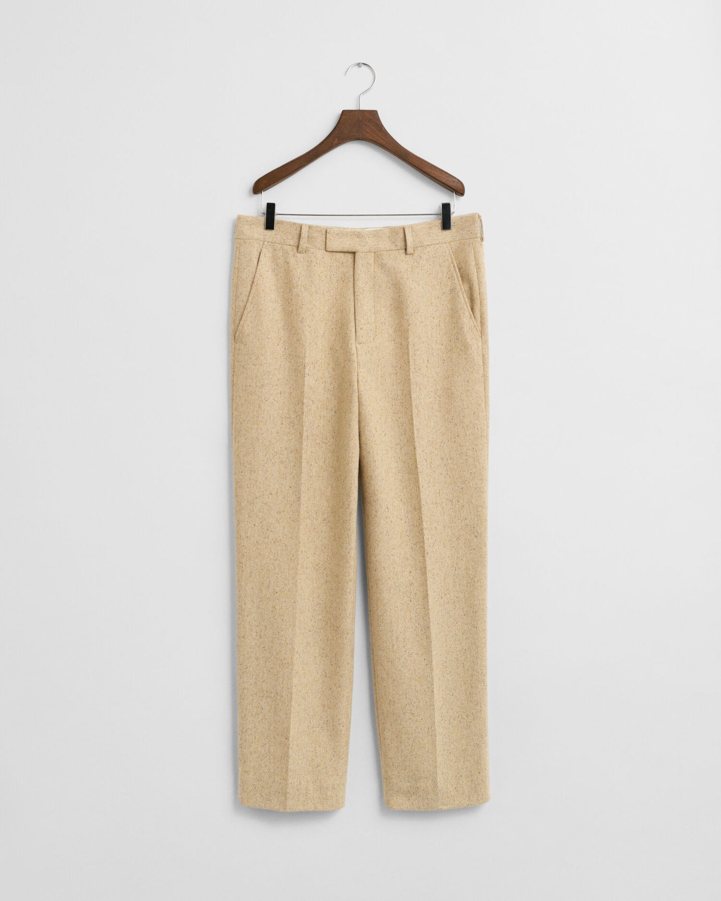Relaxed Fit Nepps Fischgrat-Anzughose