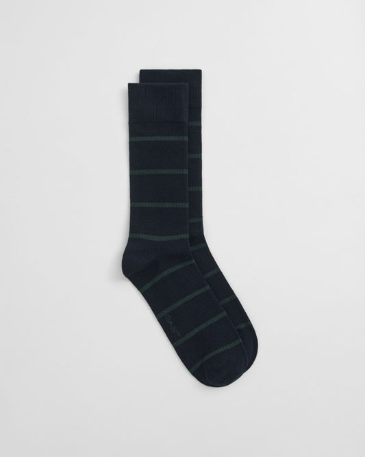 Gerippte Socken mit Streifen