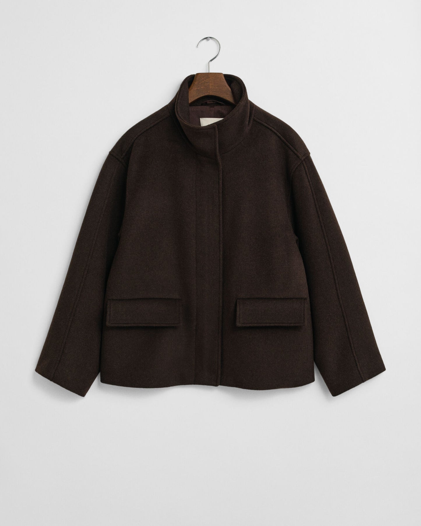 Kurze Wolljacke mit Reißverschluss