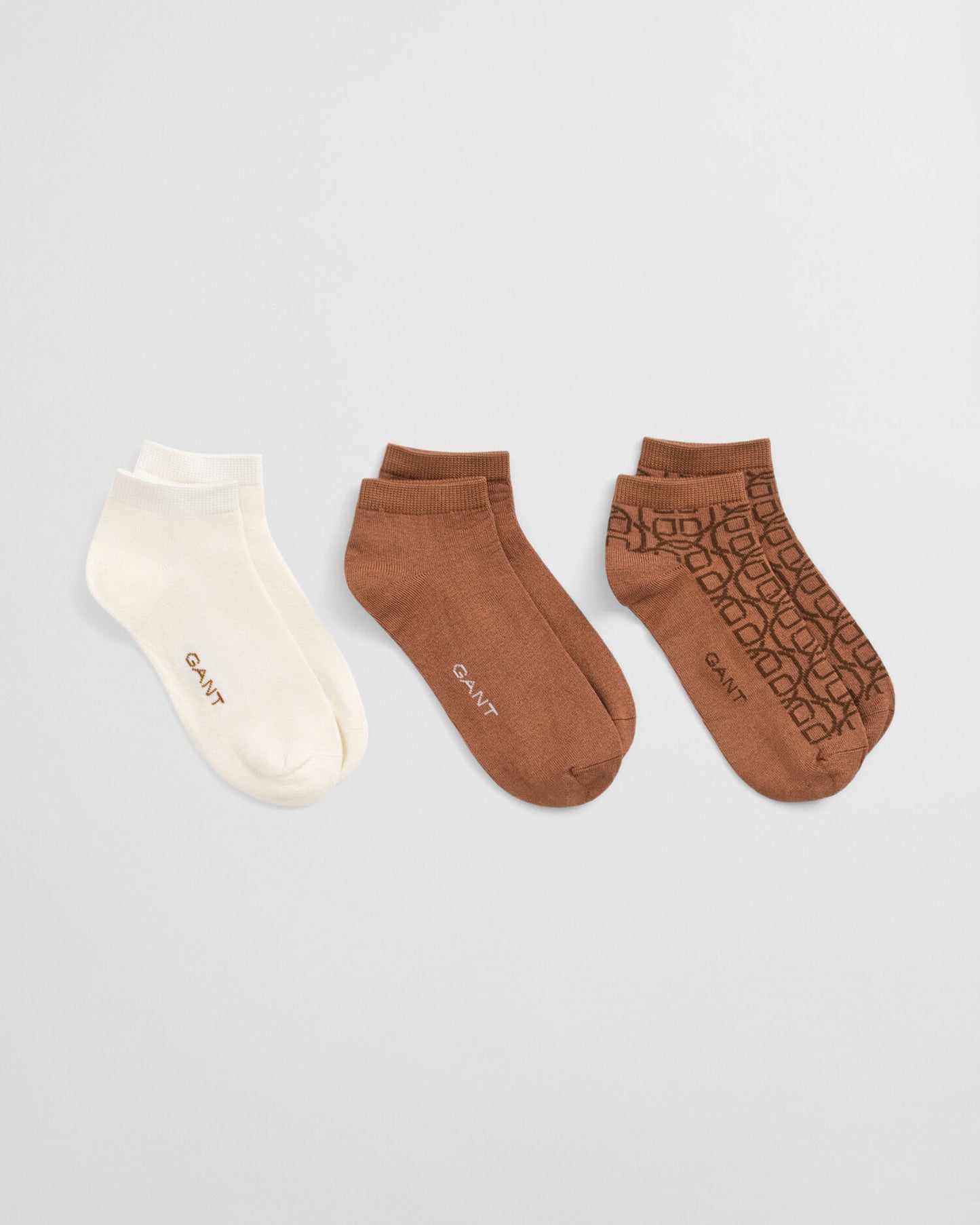 Chaussettes basses à monogramme – paquet de 3