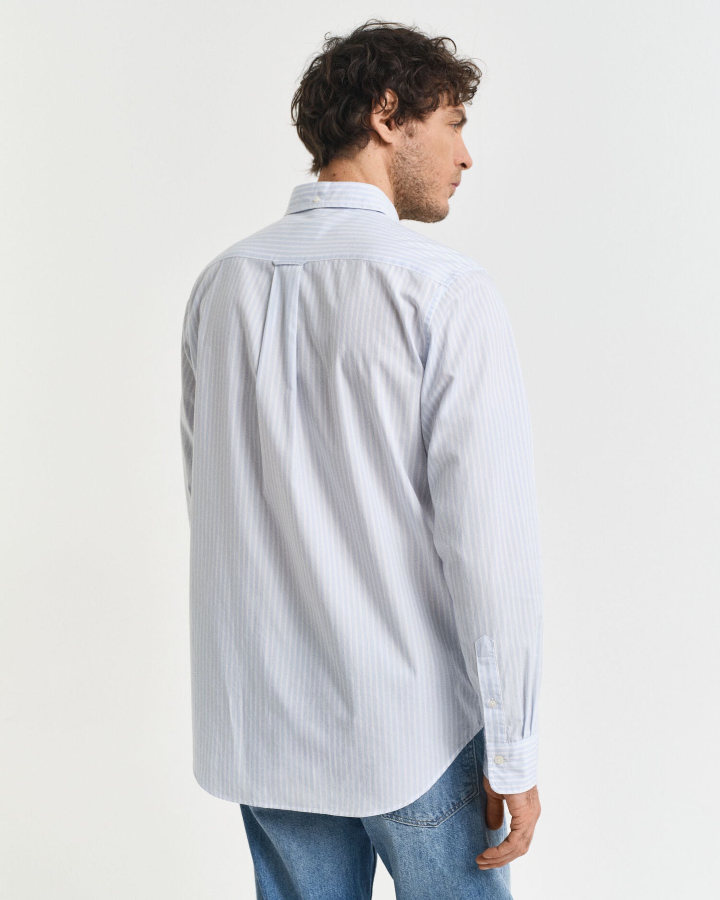 Chemise popeline rayée coupe droite