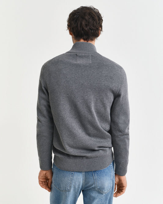 Cardigan zippé en coton décontracté