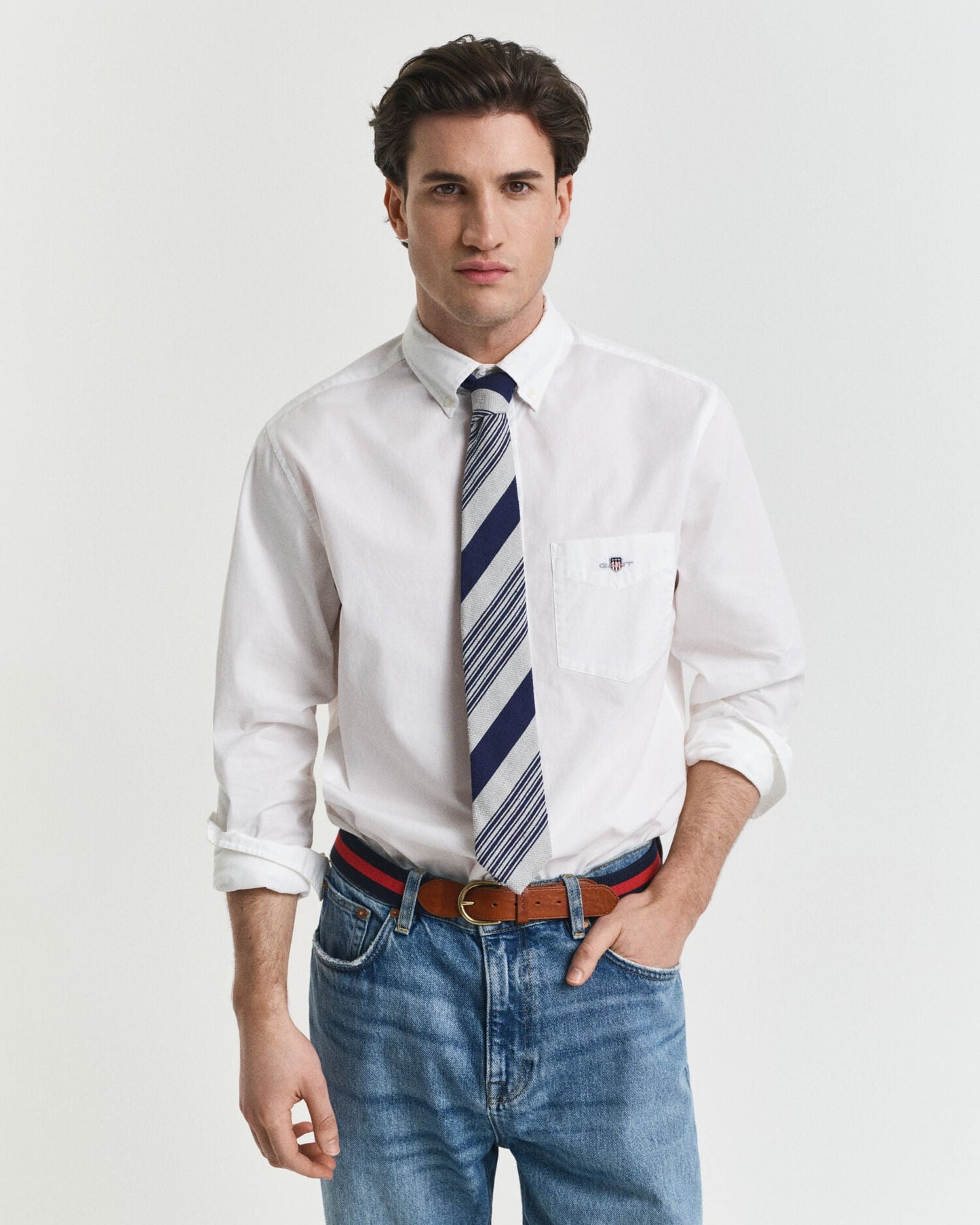 Chemise popeline coupe droite classique