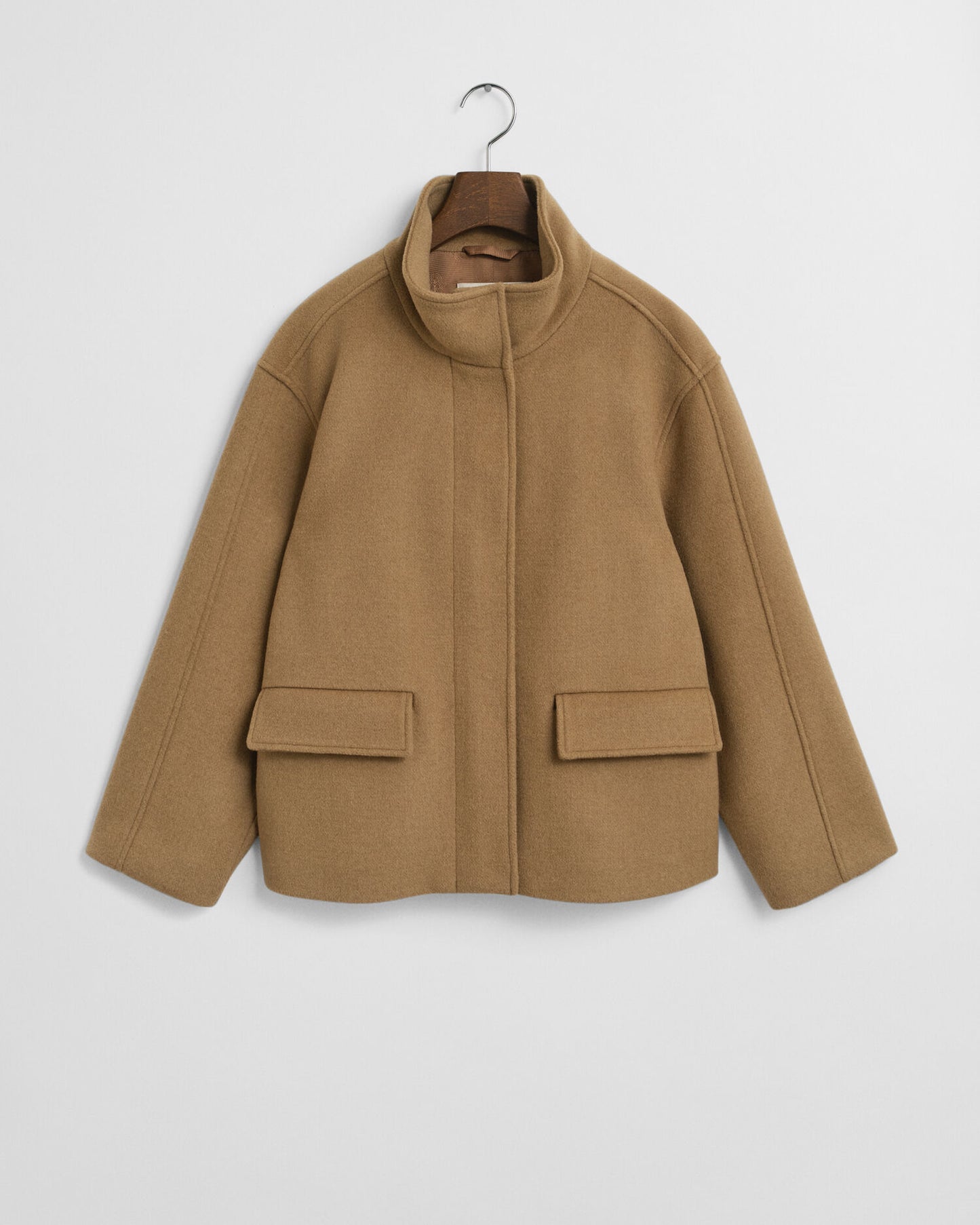 Veste courte en laine zippée