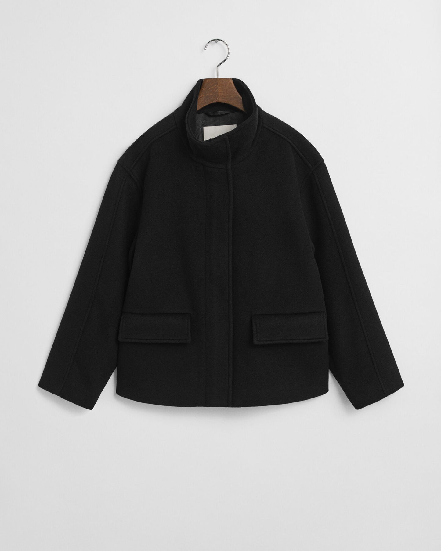 Kurze Wolljacke mit Reißverschluss