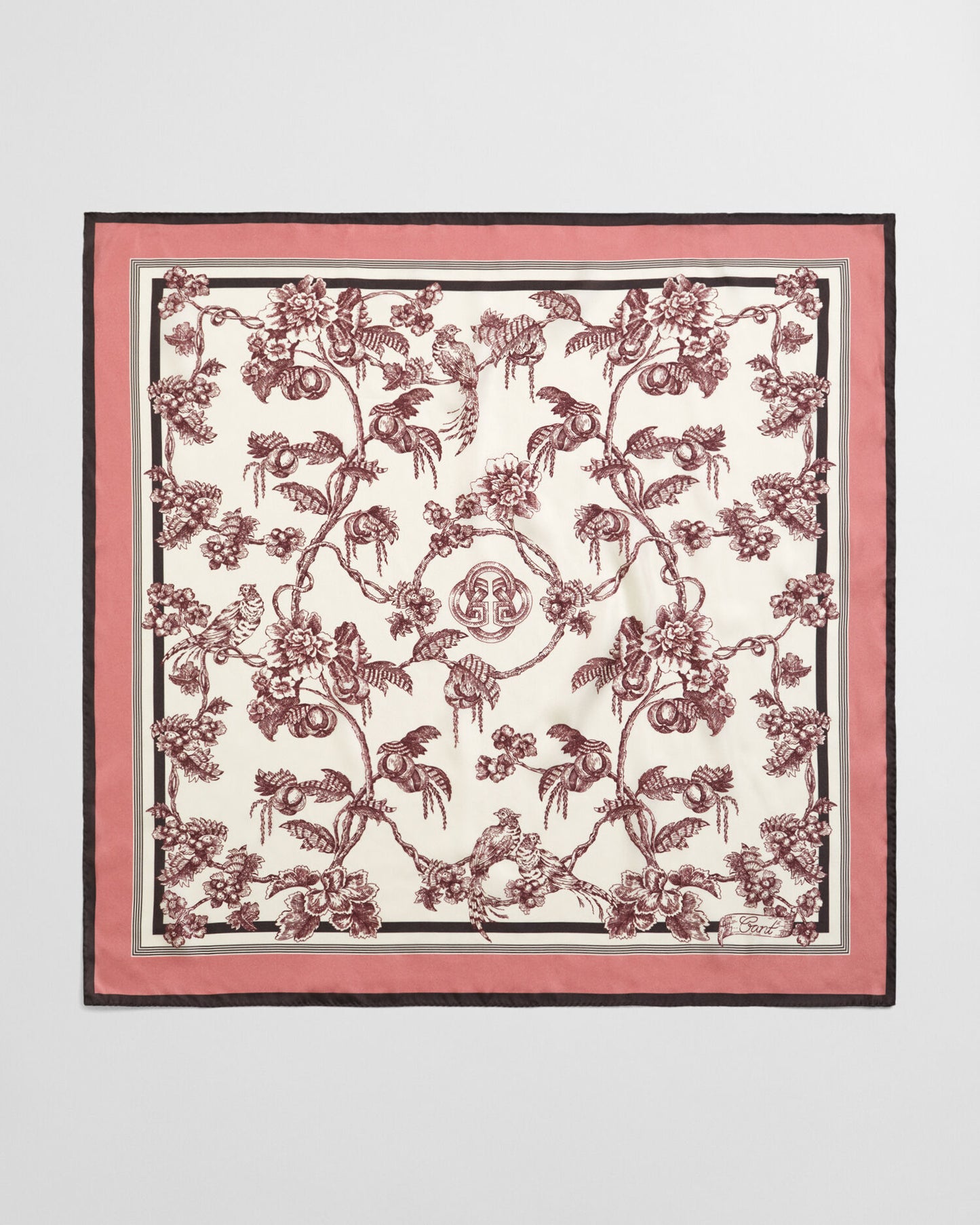 Foulard en soie imprimé arbres