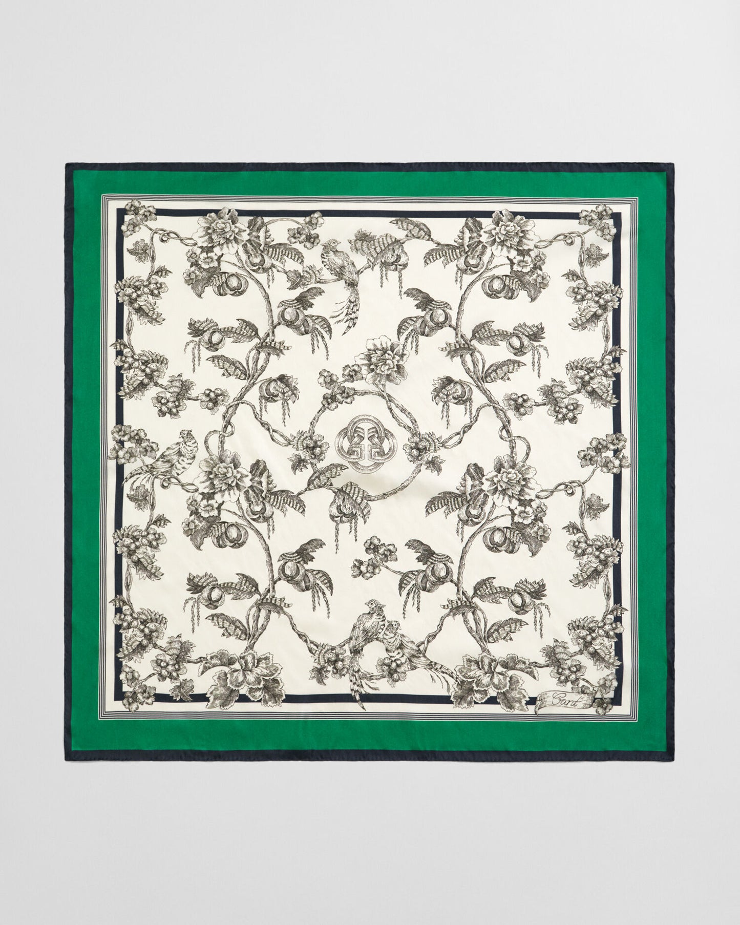 Foulard en soie imprimé arbres