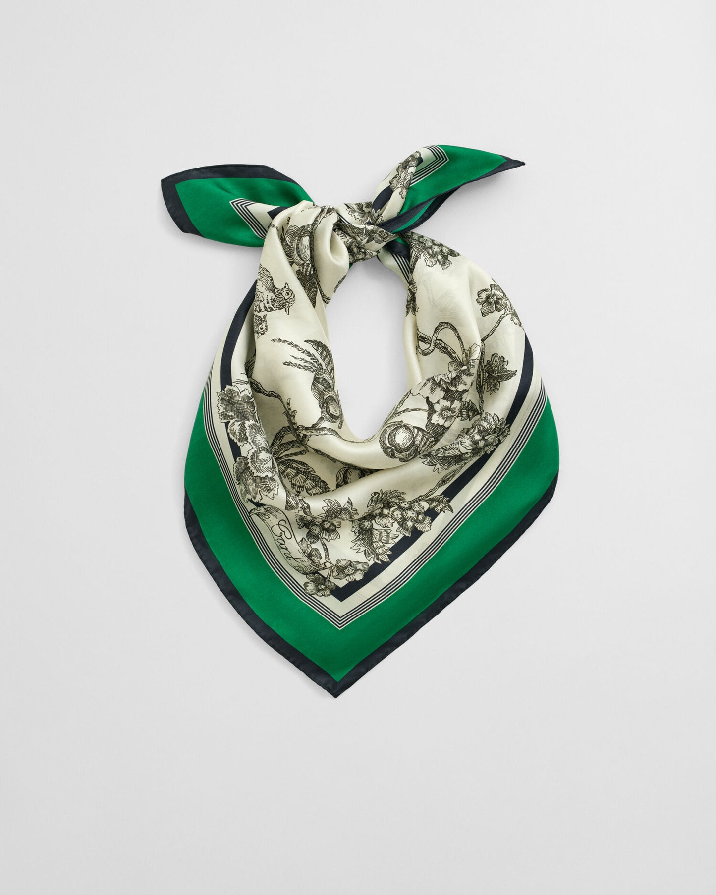 Foulard en soie imprimé arbres