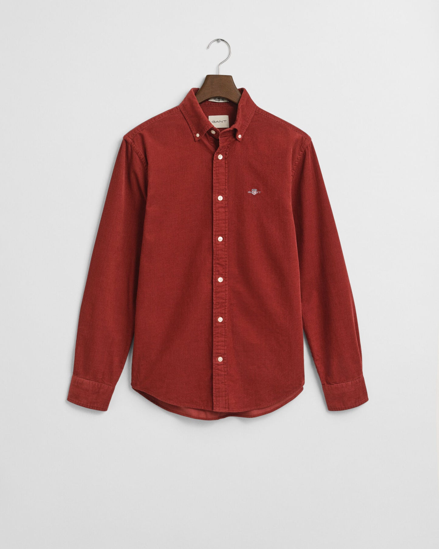 Chemise en velours côtelé de coton à coupe droite