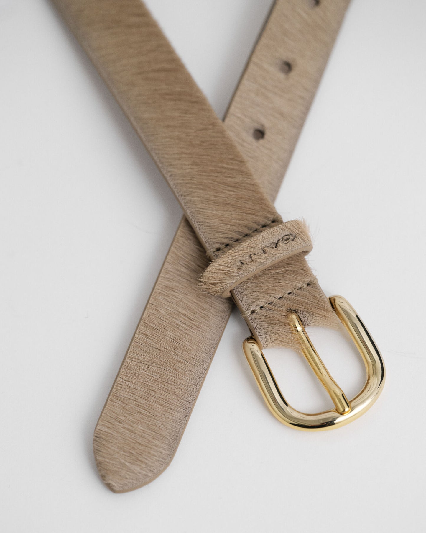 Ceinture en cuir façon poulain