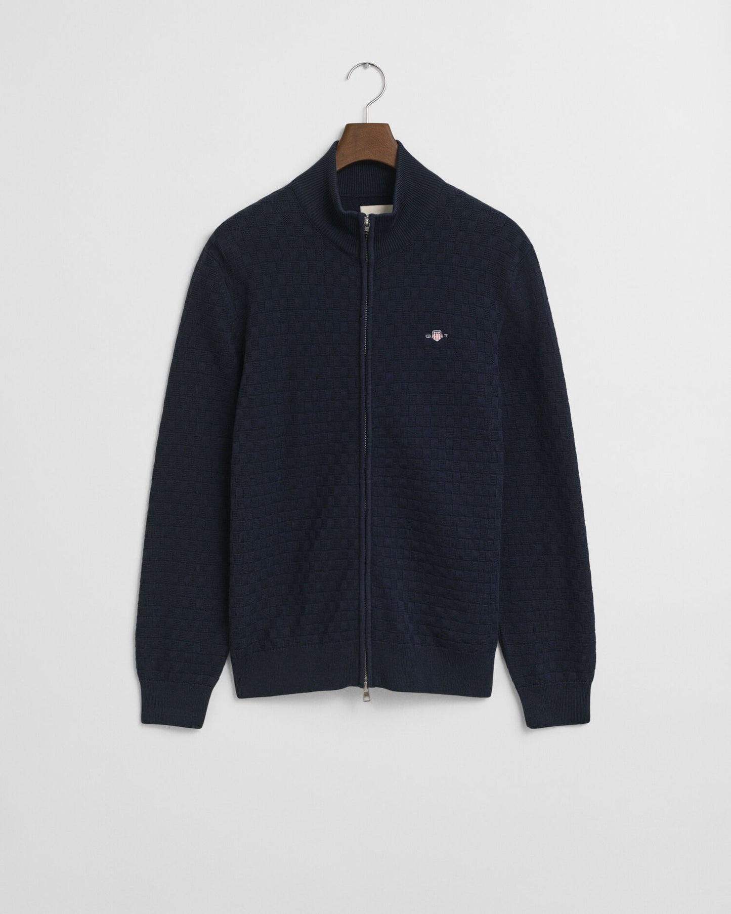 Pullover mit Mikrostruktur-Reißverschluss