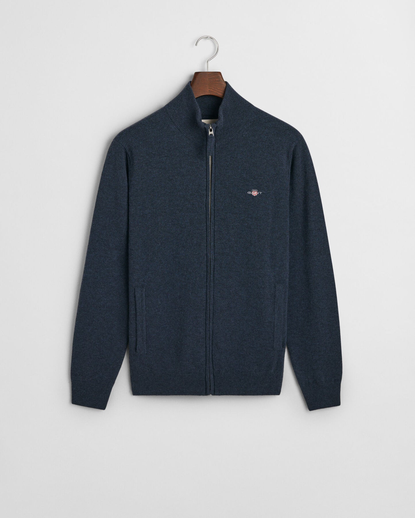 Cardigan zippé en laine d'agneau ultra-fine